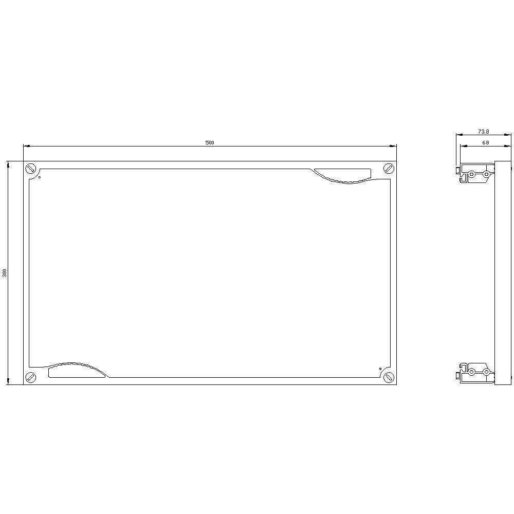 ALPHA 160 DIN assembly kit front cover for unequipped panel H = 300 mm - Image 2