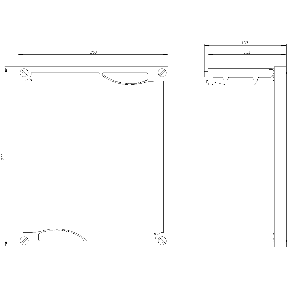 ALPHA 160 DIN assembly kit mounting plate section cover closed H = 300 mm - Image 2
