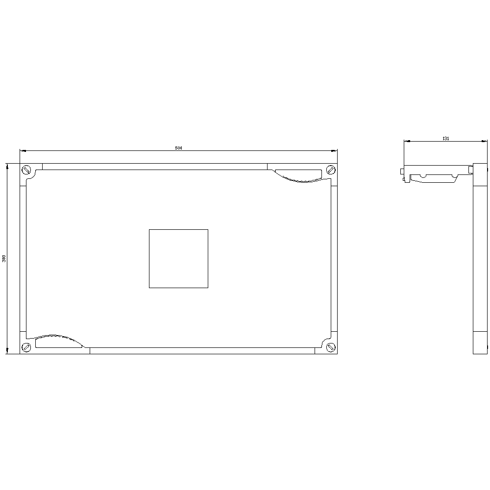 ALPHA 400/630/1250 DIN assembly kit front cover for measuring devices 96 mm x 96 mm - Image 2