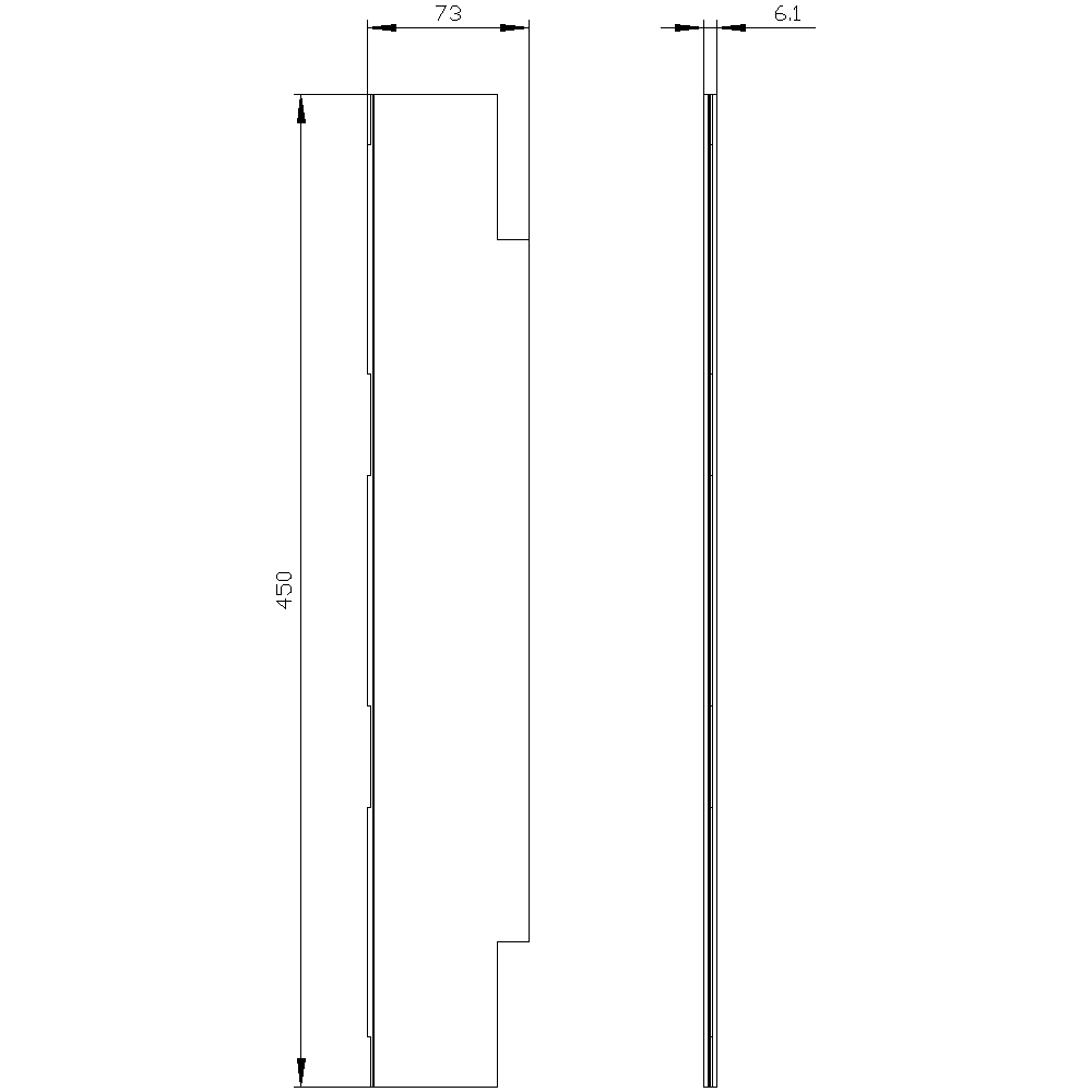ALPHA 160 DIN partition plastic vertical - Image 2