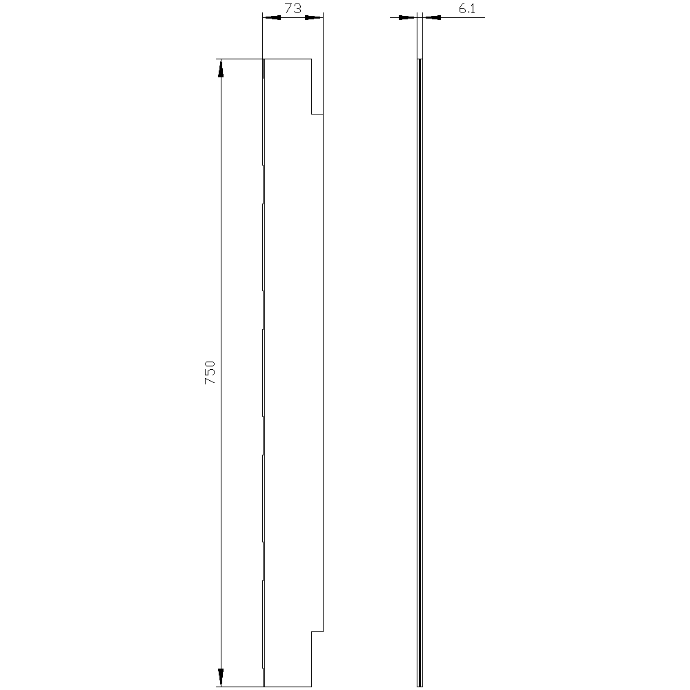 ALPHA 160 DIN partition plastic vertical - Image 2