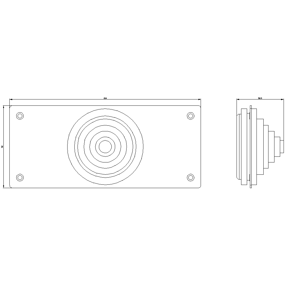 ALPHA 400/630 DIN cable entry flange sheet steel only for flat pack with 1 x cable support sleeve 8HC6900 only protection class 1 - Image 2
