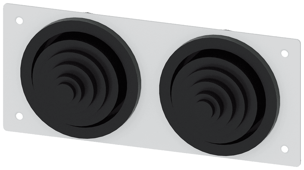 ALPHA 400/630 DIN cable entry flange sheet steel only for flat pack with 2 x cable support sleeves 8HC6900 only protection class 1 by Siemens