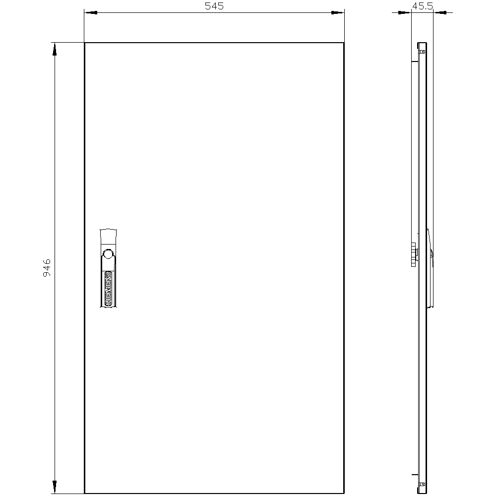 ALPHA 160/400 DIN spare part door H = 950 mm - Image 2