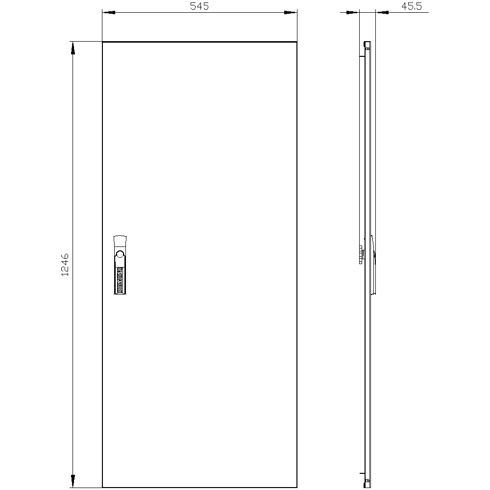 ALPHA 400 DIN spare part door H = 1250 mm - Image 2