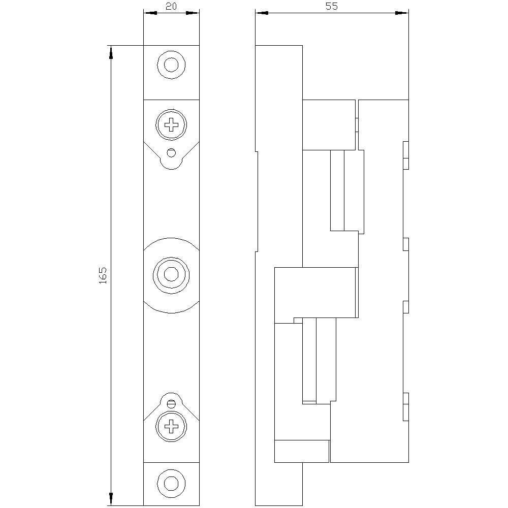ALPHA 400/630/1250 DIN busbar support 2-pole - Image 2