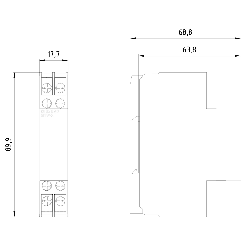 Voltage relay T5570 AC 230/400V 1CO 0.7/0.9 With transparent cap - Image 2