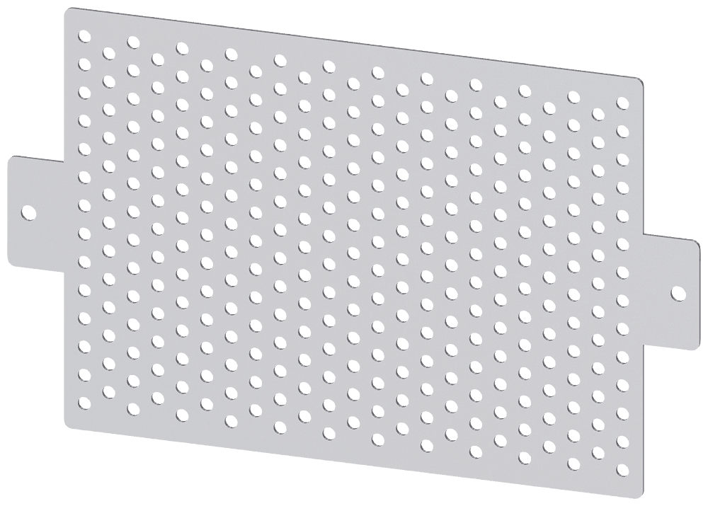 ALPHA 400/630/1250 DIN assembly kit mounting plate perforated with section cover H = 150 mm by Siemens
