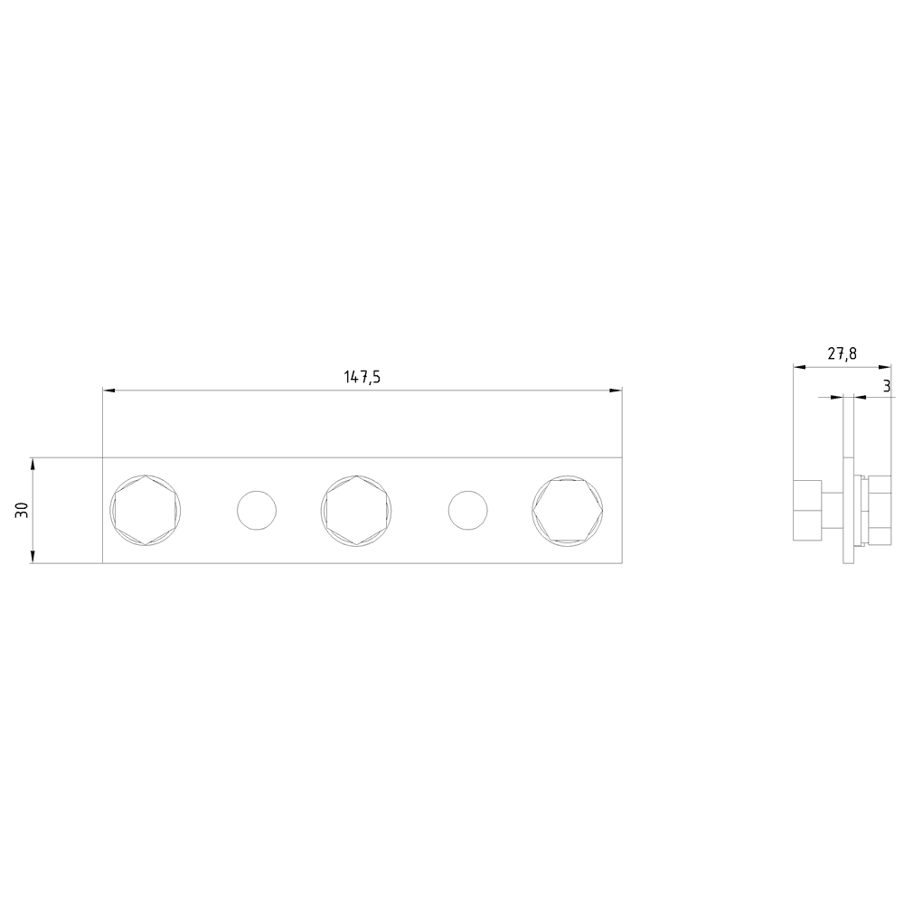 Assembly set for 3 units Lightning arrester 5SD74112 - Image 2