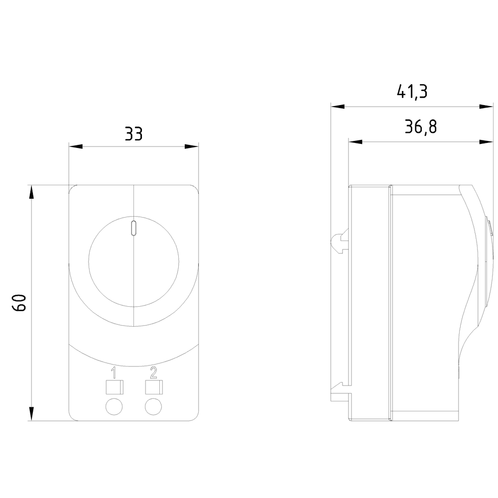small compact thermostat NC (heating) +20 bis +80 °C - Image 2