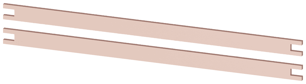 Busbar PE 2 x 20 x 5 mm by Siemens