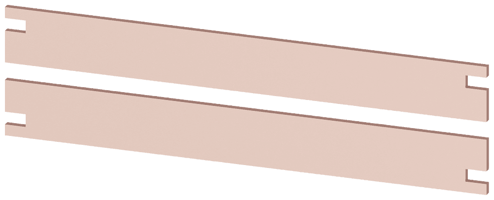 Busbar PE 2 x 40 x 5 mm by Siemens