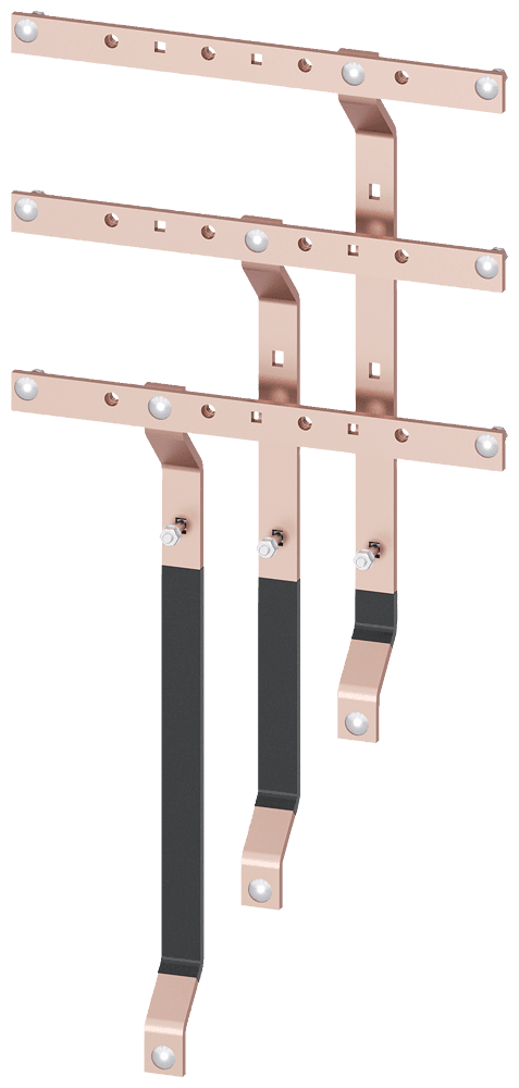 Second device level NH00 busbar set 40 x 10 mm by Siemens