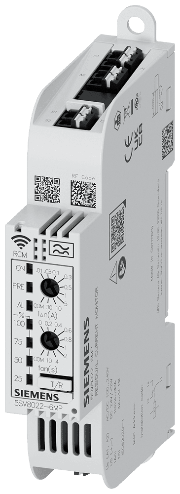 Residual Current Monitor analog Type A 1 Channel with Communication Please consider Radio approval! List of countries: see Certifi cates by Siemens