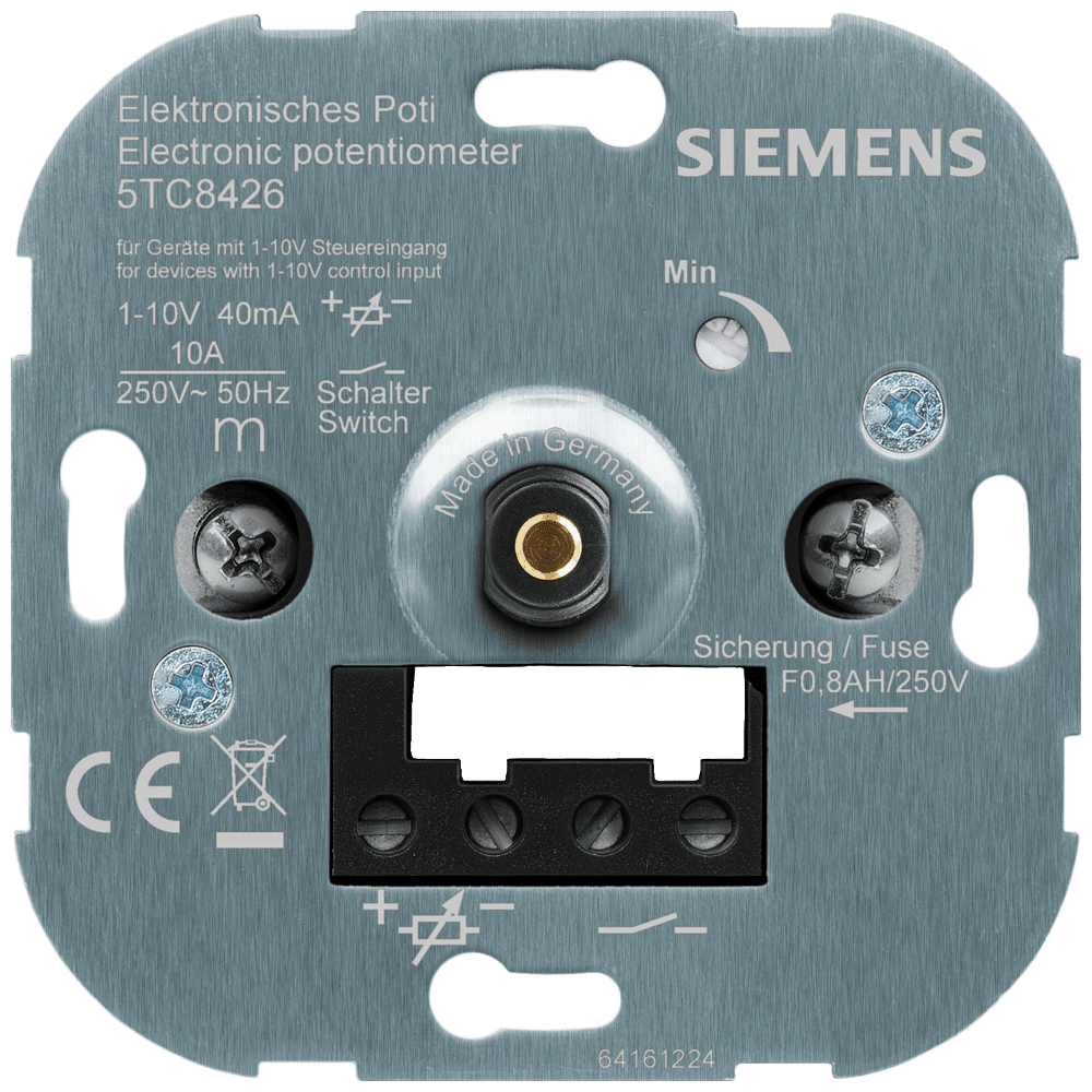 Electronic potentiometer with pushbutton on/off by Siemens