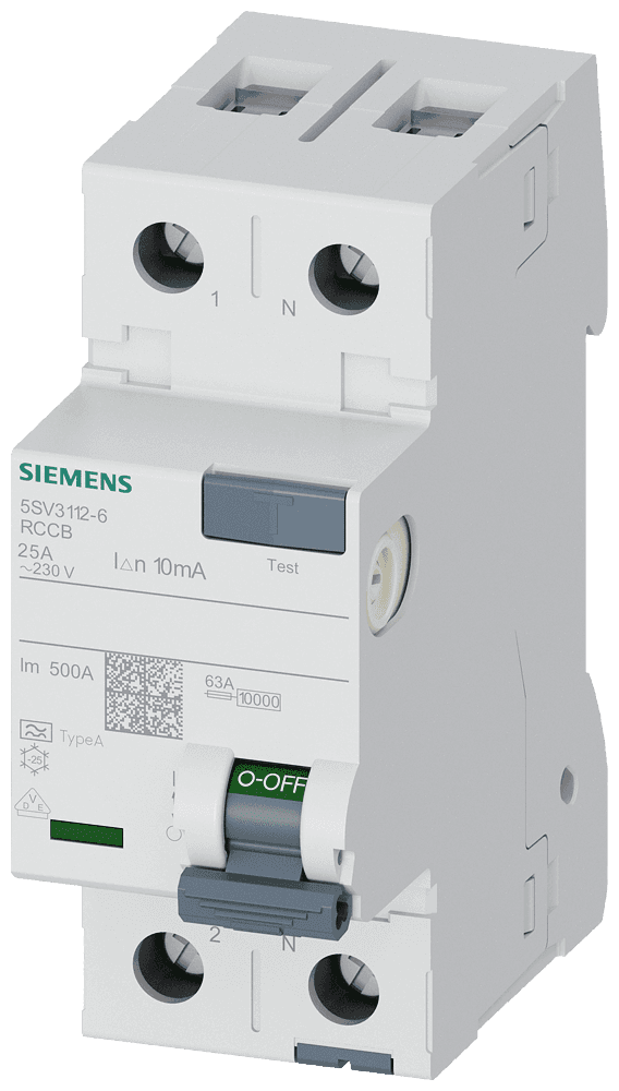 Residual current operated circuit breaker by Siemens
