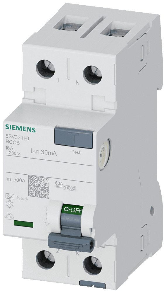 Residual current operated circuit breaker by Siemens