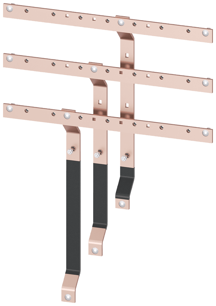 Busbars second device level NH00 50x10 mm W: 850 mm by Siemens