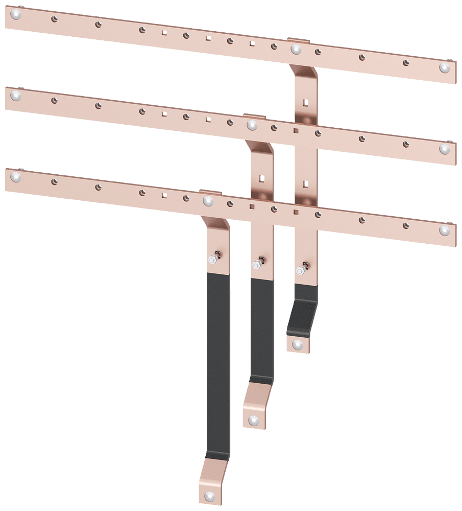 Busbars second device level NH00 50x10 mm W: 1100 mm by Siemens