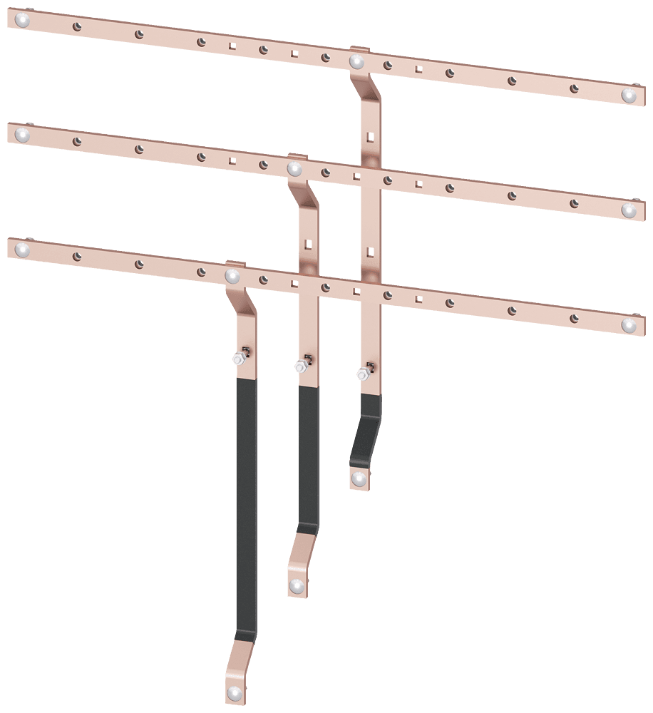 Busbars second device level NH00 30x10 mm W: 1100 mm by Siemens