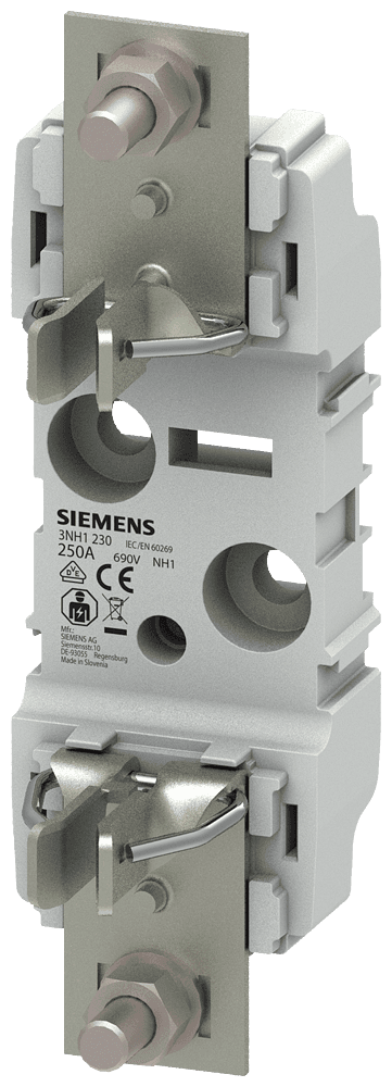 HRC fuse base plastic Sz. 1 1-pole 250A 690V flat terminal by Siemens