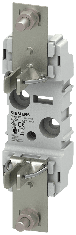 HRC fuse base plastic Sz. 2 1-pole 400A 690V flat terminal by Siemens
