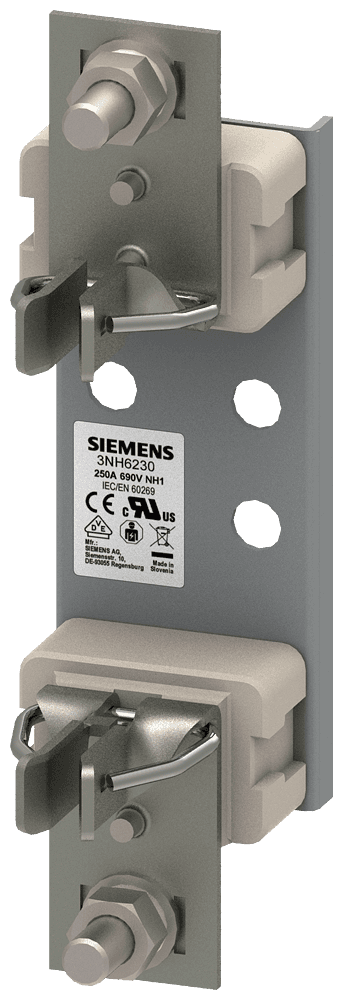 HRC fuse base ceramic Sz. 1 1-pole 250A 690V (1000V) flat terminal by Siemens