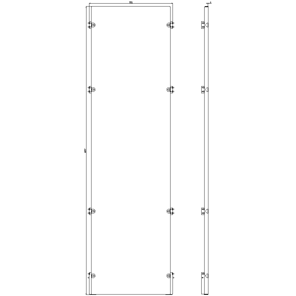 Mounting plate H: 1900 mm W: 600 mm - Image 2