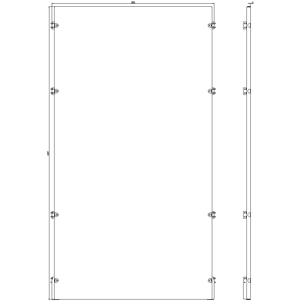 Mounting plate H: 1900 mm W: 1100 mm - Image 2