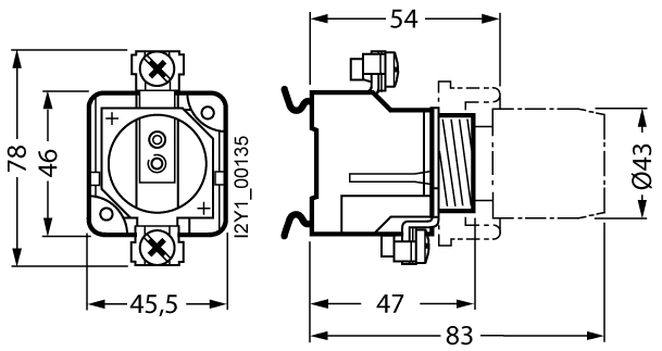DIAZED base DIII 63 A 690 V AC 500 V DC Clamp terminal/saddle terminal - Image 2