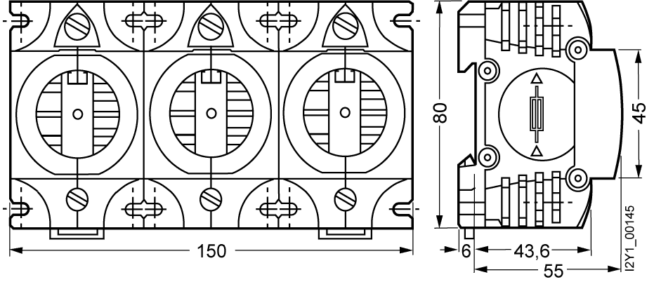 DIAZED fuse base Size III Molded plastic - Image 2