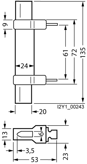 LV HRC disconnecting blade Sz. 1 Insulated grip lug - Image 2
