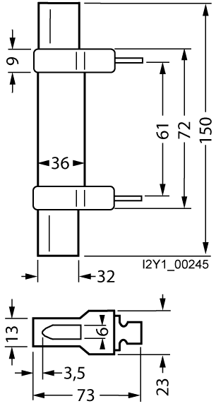 LV HRC disconnecting blade Sz. 3 Insulated grip lug - Image 2
