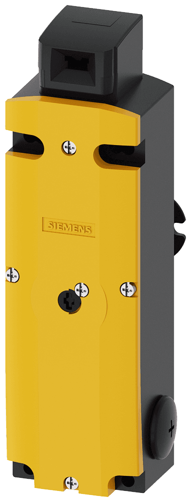 safety position switch with guard lock locking force 2600 N 5 approach directions spring-locked escape release from the rear and auxiliary release on front magnet voltage 24 V DC monitoring actuator 2 NC/1 NO monitoring magnet 2 NC/1 NO supplied without actuator by Siemens