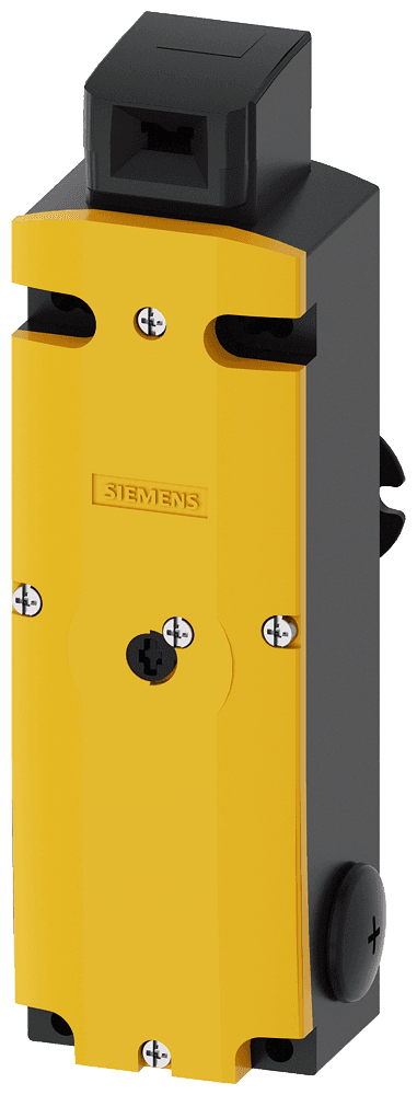 safety position switch with guard lock locking force 2600 N 5 approach directions spring-locked emergency release at the rear and auxiliary release on the front magnet voltage 24 V DC monitoring actuator 2 NC/1 NO monitoring magnet 2 NC/1 NO supplied without actuator by Siemens