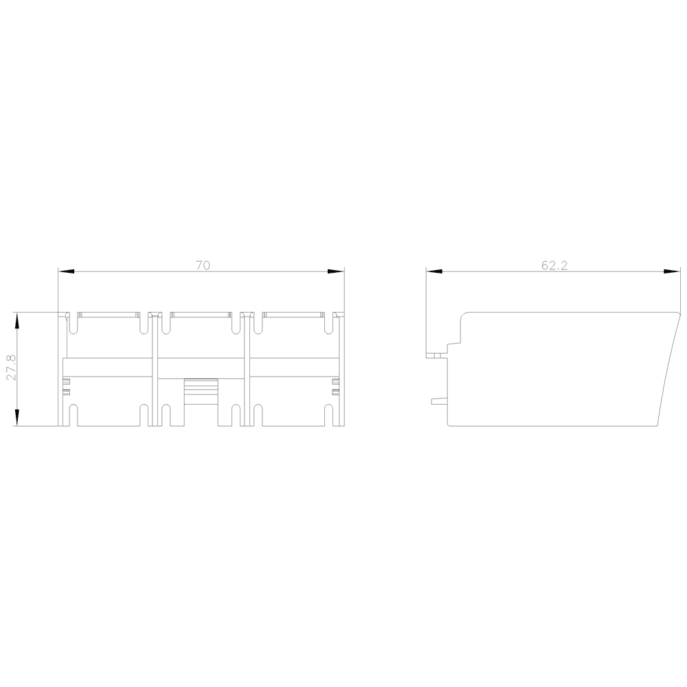 Terminal covers (2 units) for 3-phase infeed 50/70 mm2 3RA6813-8AB/AC - Image 2