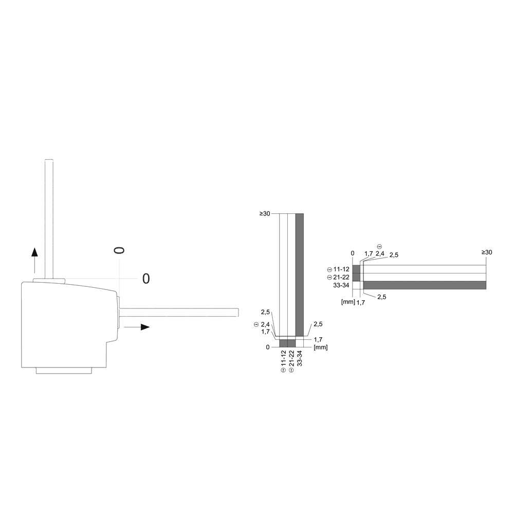 safety position switch with guard lock locking force 2600 N 5 approach directions solenoid-locked magnet voltage 24 V DC monitoring actuator 2 NC/1 NO monitoring magnet 2 NC/1 NO LED display yellow/green supplied without actuator - Image 2