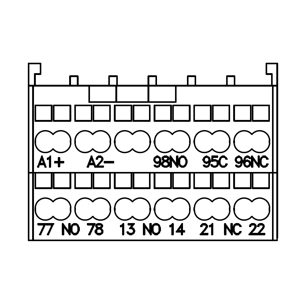 Control circuit terminal 3RA61 spring-type connection system 2 terminals per pack - Image 2