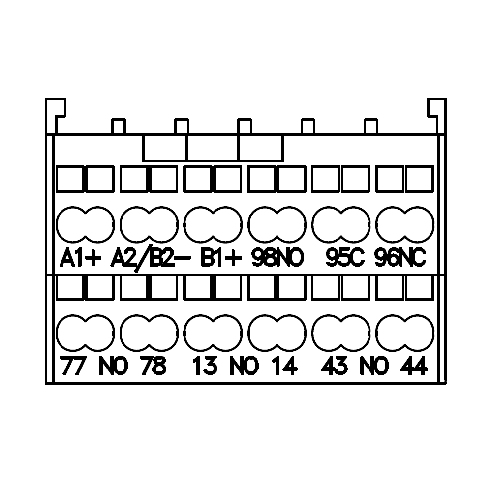 Control circuit terminals 3RA62 spring-type connection system 2 terminals per pack - Image 2