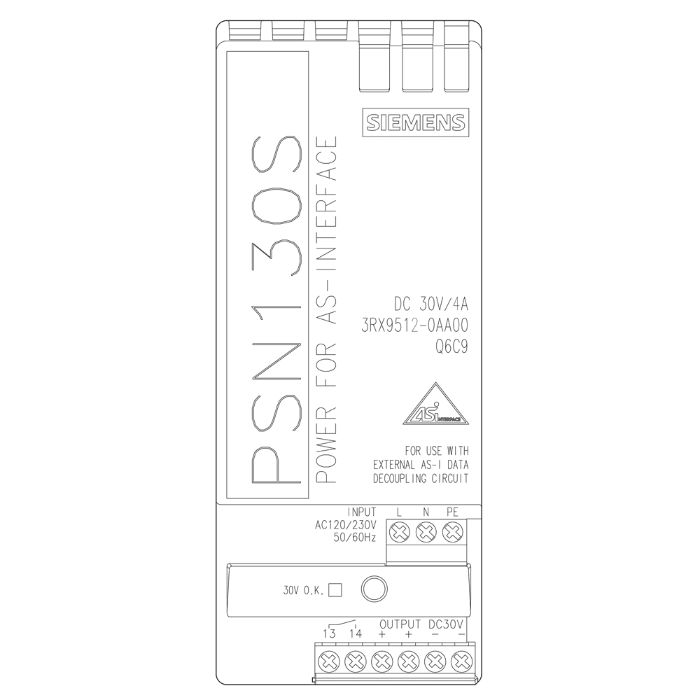 PSN130S 4 A 120 V/230 V AC IP20 Power supply unit 30 V - Image 2