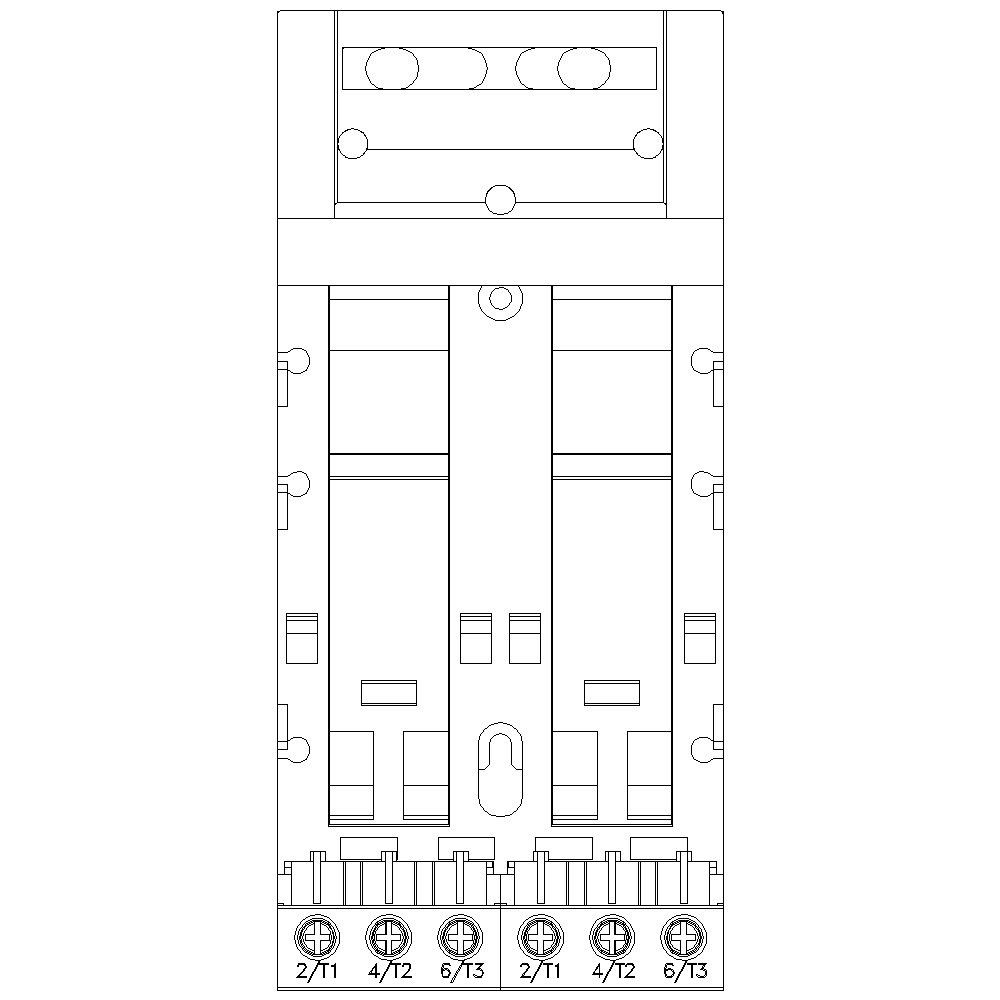 Twin extension block Connection main circuit: screw terminal 2 slots for compact load feeders - Image 2