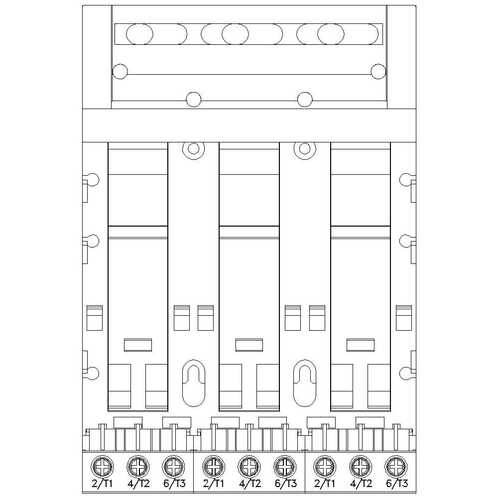 Triple extension block Connection main circuit: screw terminal 3 slots for compact load feeders - Image 2