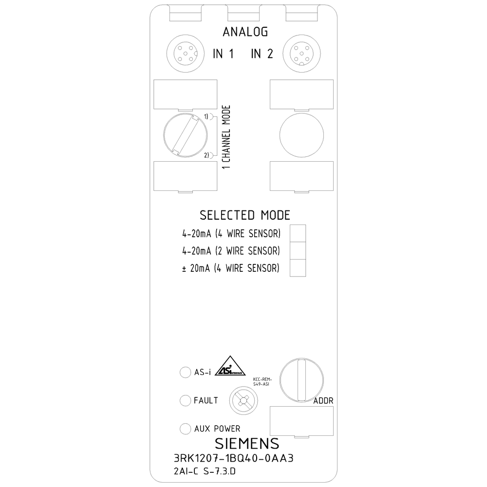 AS-i compact module K60 analog 2 AI - Image 2
