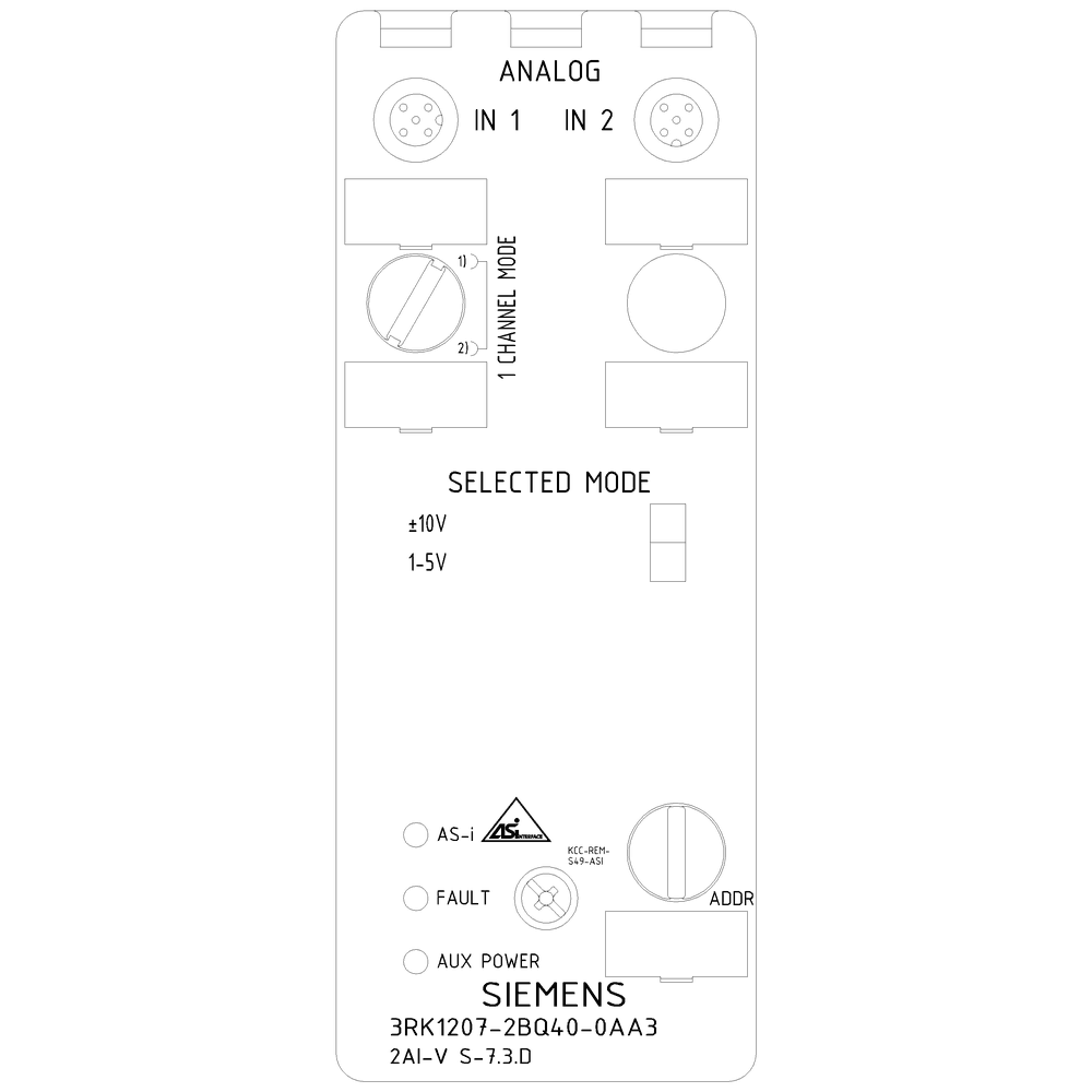 AS-i compact module K60 analog 2 AI - Image 2