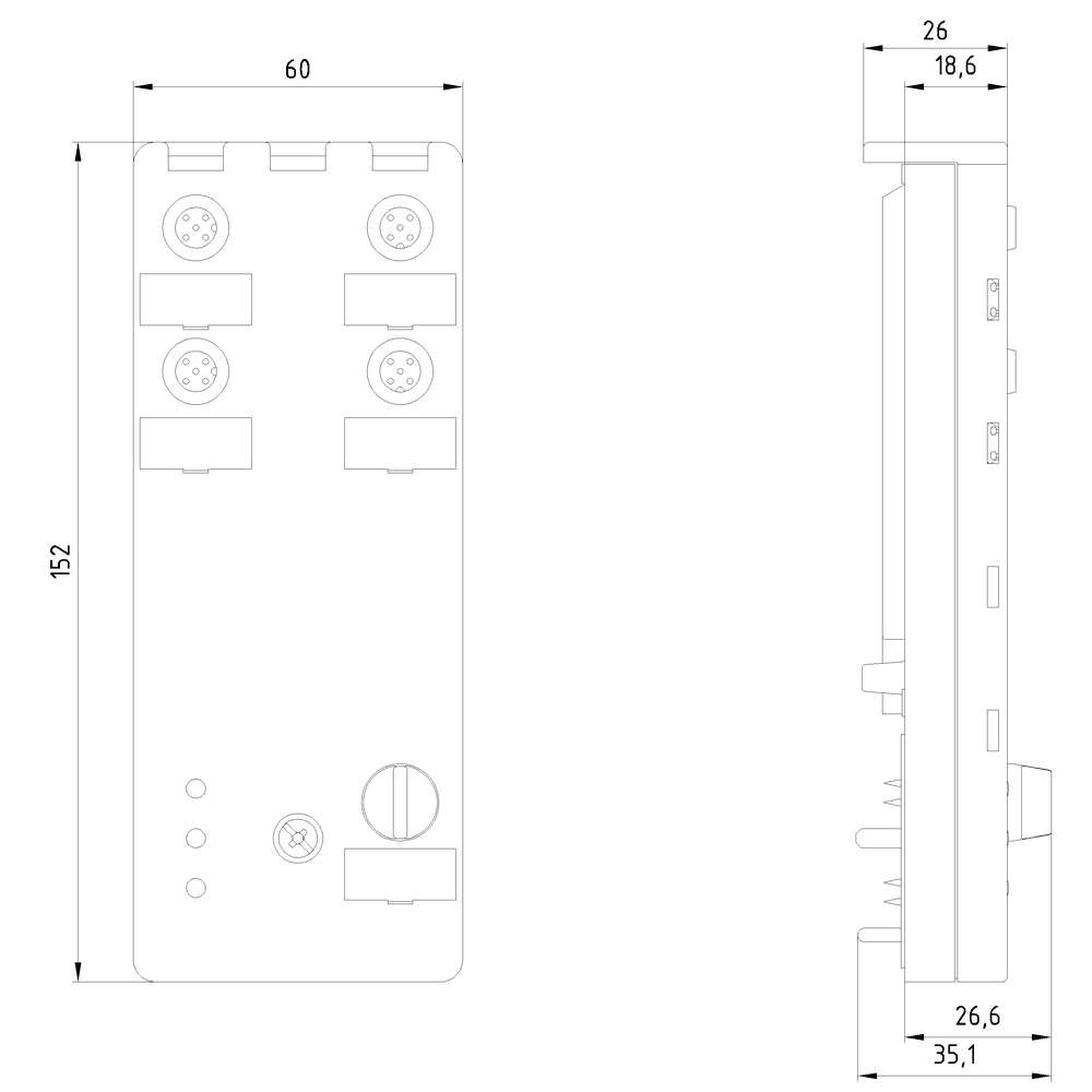 AS-i compact module K60 analog 4 AI - Image 3