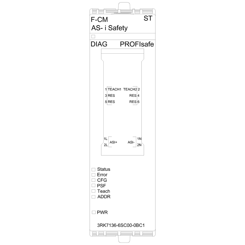 SIMATIC ET 200SP Safety communications module F-CM AS-i Safety ST for AS-Interface - Image 2