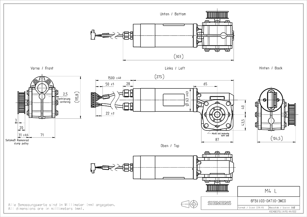SIDOOR M4 L geared motor - Image 2