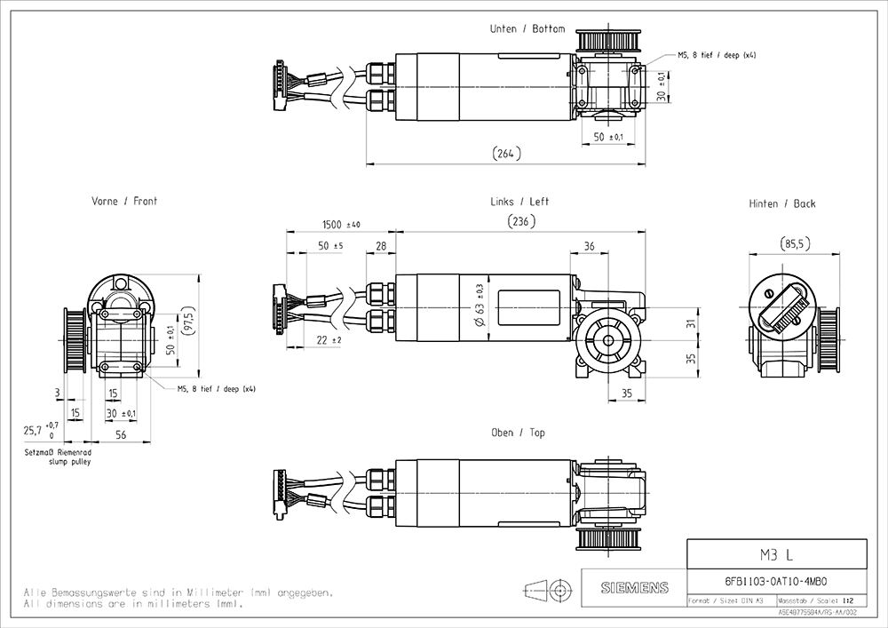 SIDOOR M3 L geared motor - Image 2