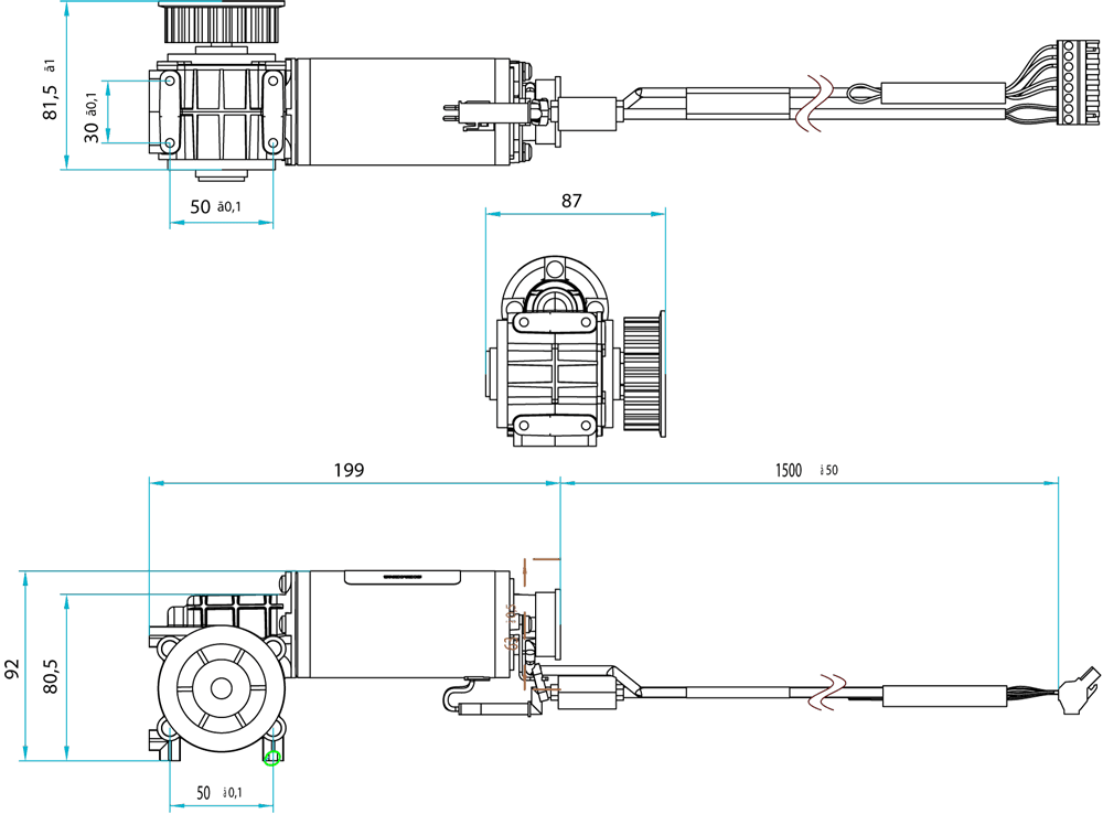 SIDOOR M2 R geared motor - Image 2