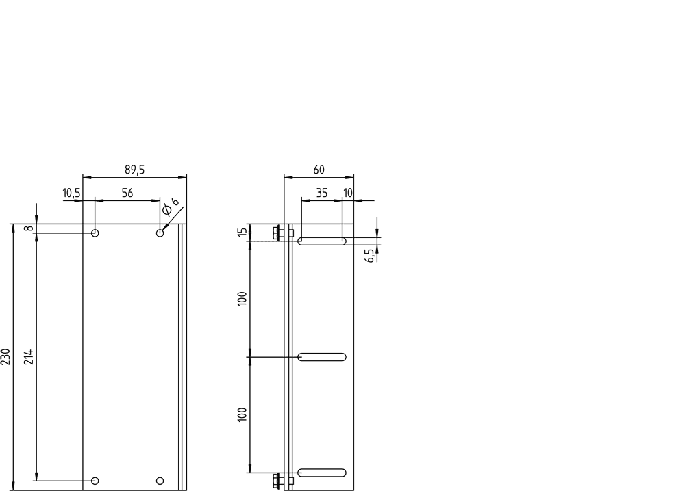 SIDOOR mounting bracket Mounting bracket for holding the SIDOOR rubber-metal anti-vibration mount - Image 2